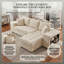 Canapé modulaire réversible en L 104,5 po Chenille-437820574