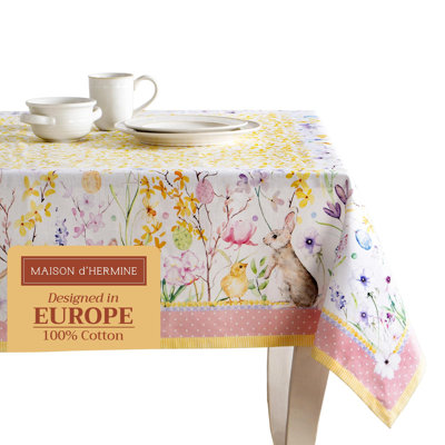 Maison d'Hermine Easter Zest 100% Cotton Tablecloth - 60" x 108"