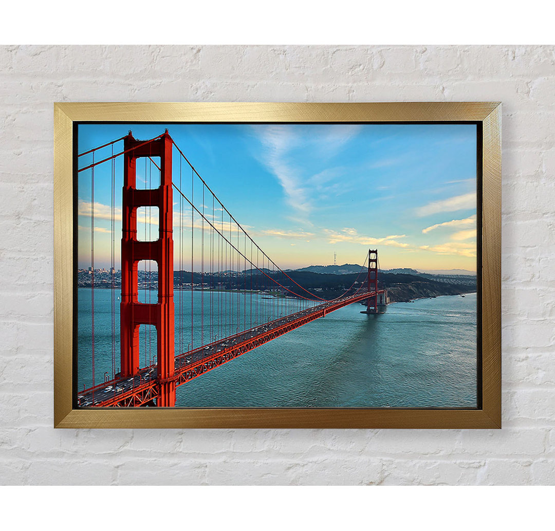 Golden Gate Bridge Blue Waters - Einzelner Bilderrahmen Kunstdrucke