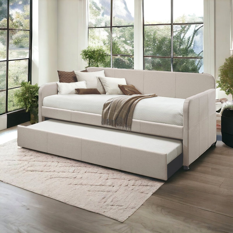 Fog Fabric Daybed W/Trundle (Twin)