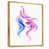 Toile avec cadre flottant or