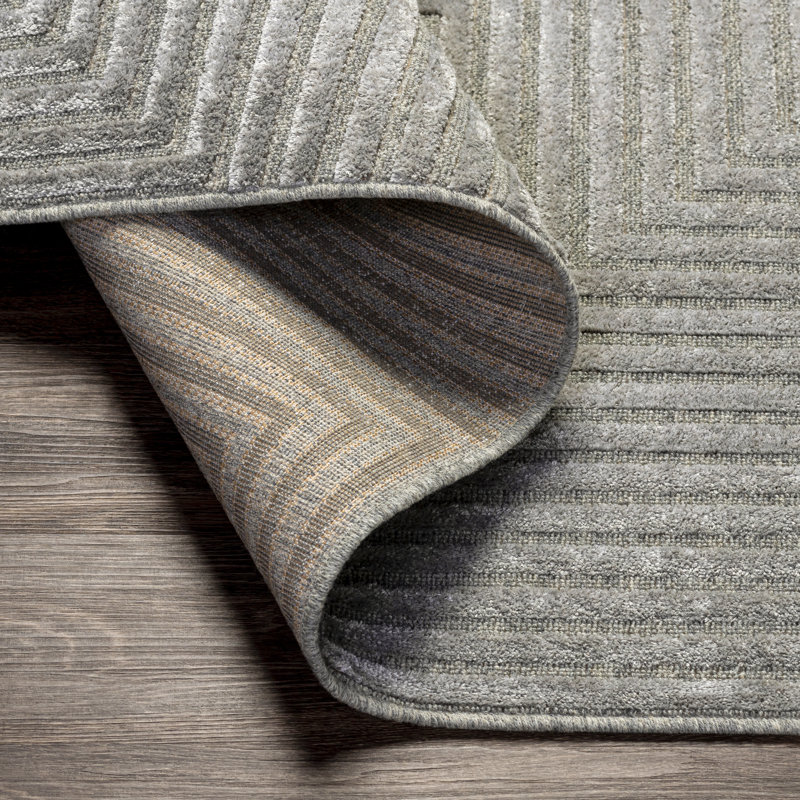 Tapis gris ardoise / gris Balsham, Rectangle 5 pi 3 po x 7 pi 3 po
