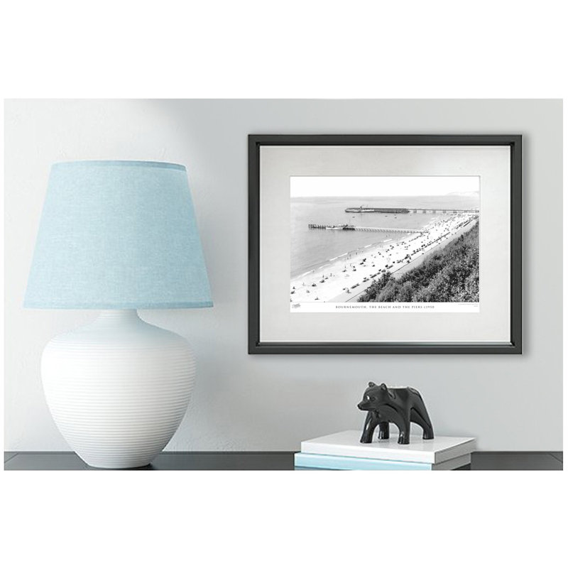 Bournemouth, The Beach And The Piers C1950 by Francis Frith - Single Picture Frame Print, 28cm H x 36cm W x 2.3cm D