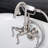Kingston Brass Royale Three-Handle 2-Hole Tub Wall Mount Clawfoot Tub Faucet with Hand Shower-113042689-37377940
