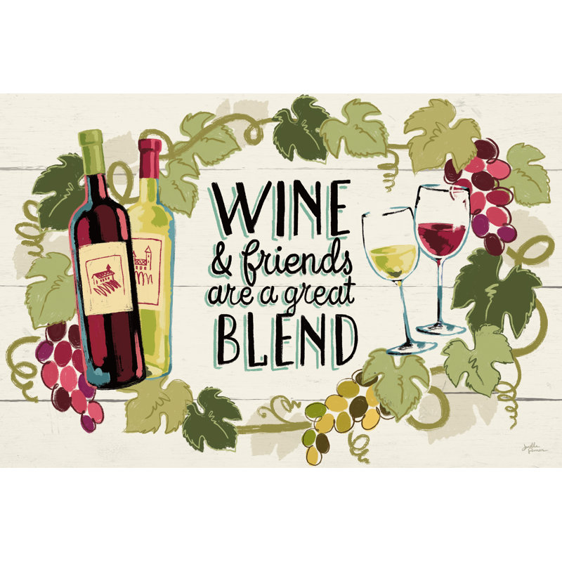 Vin et amis I, H 12 po x l 18 po