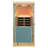Wizzisaunas 1-Person Indoor Far Infrared Wooden Sauna With 3-Sided Tempered Glass, Red and Blue Light Therapy, Left-Facing Door Design, Remote Temperature Control Via App, Built-In Bluetooth Speaker, Hemlock Wood-127687251-127687252-133685817