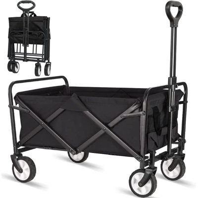 Wagon pliable léger en noir