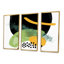 Minimal Retro Abstracts I - ensemble d'art moderne sur toile encadrée moderne de 3-385563247-385563243