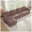 Canapé modulaire surdimensionné en L 137 po avec repose-pieds mobile et coussins de dossier matelassés 137 po-403819520-403819524