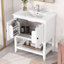 Meuble-lavabo moderne avec lavabo en céramique-831284135