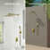 10 inch Bathroom Wall Mounted Rainfall Shower Head System with Faucet Rough-in Valve