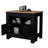 Black Kitchen Island With Abundant Storage - 3 Shelves For Utensils 2-door An Organized Environment