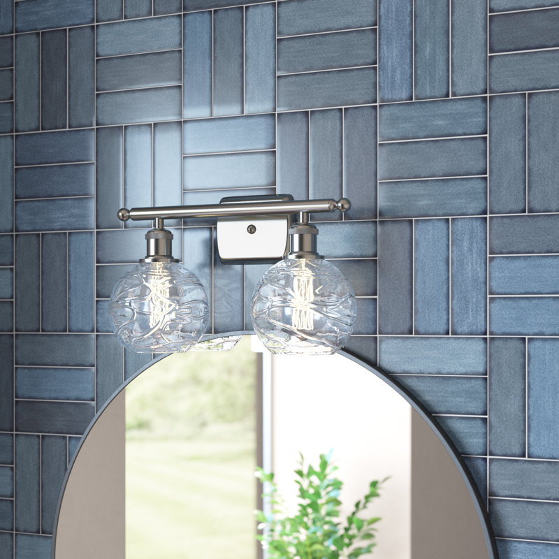 Éclairage pour meuble-lavabo à intensité variable Halvorson, Ampoule non incluse, Chrome poli, Gris fumée clair