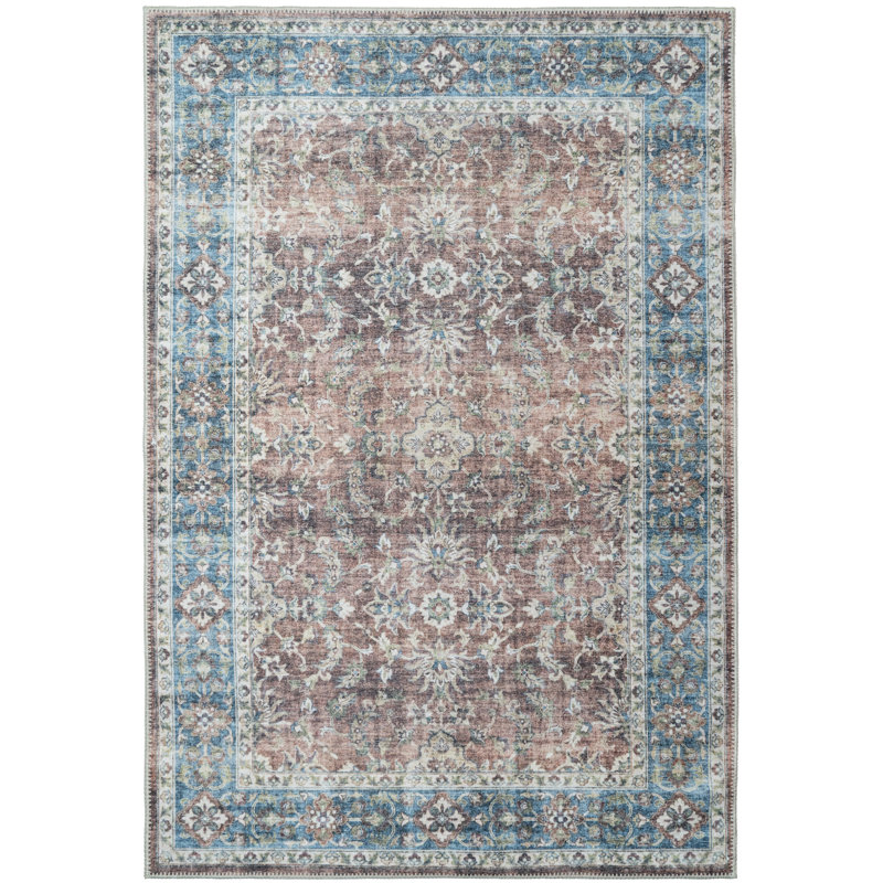 ELISE 5.3X7 6301-351 RED/BLUE/BEIGE, Rectangle 5'3" x 7'