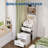 3 in 1 Vanity Desk with 3 Color LED, Compact Makeup Vanity Set with 2 AC Outlets & USB, Dressing Table with Drawers & Acrylic Doors, Nightstand Vanity Mirror, Jewelry Box, Hidden Chair, White-1261657534