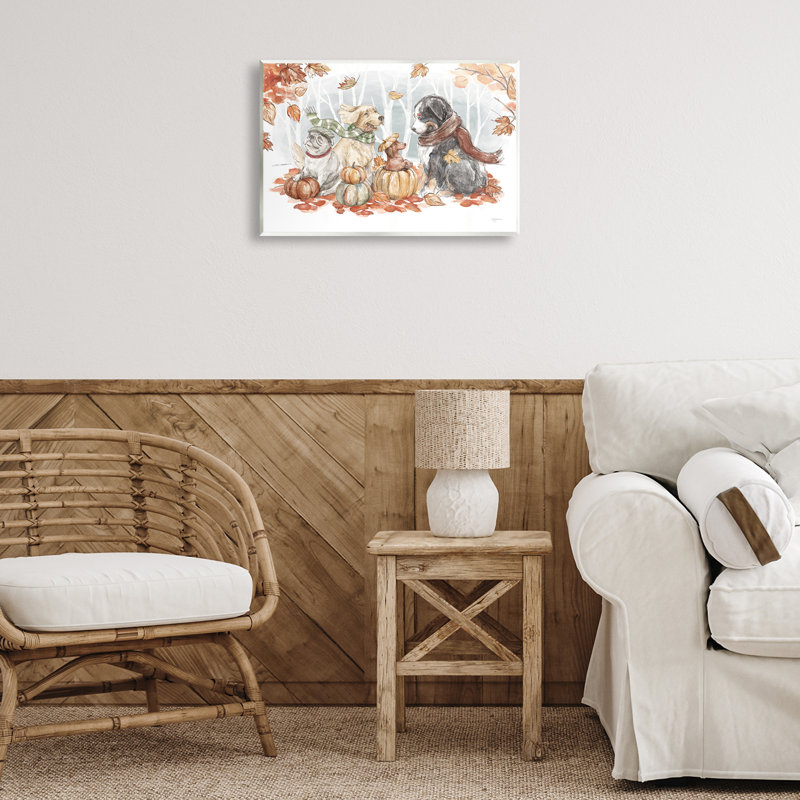 «Autumn Fun Dogs» par Mary Urban, H 13 po x l 19 po