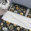 Ensemble de housse de couette floral jaune et noir-1845466453