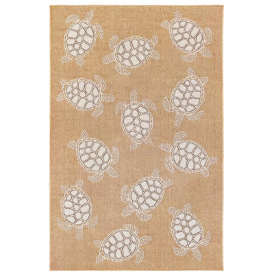 Tapis brun clair intérieur / extérieur Ashwin