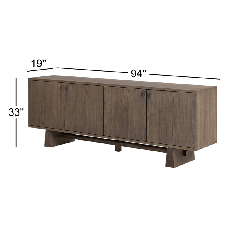 Malmo 94'' W Solid Wood Sideboard