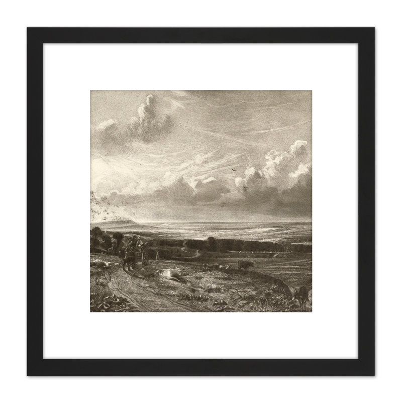 David Lucas Hampstead Heath Harrow In Distance by David Lucas - Single Picture Frame Painting
