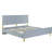 High Gloss Finish Gray Queen Bed With Wave Pattern, Metal Legs, Fully Kd Structure, 26 Slats, 2 Support Plywood, 660Lbs Load Capacity Pattern Design, And Synthetic Wood, Bearing-42031137