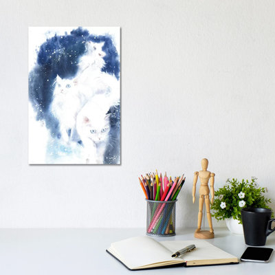 White Cats by Marina Ignatova - Wrapped Canvas Painting