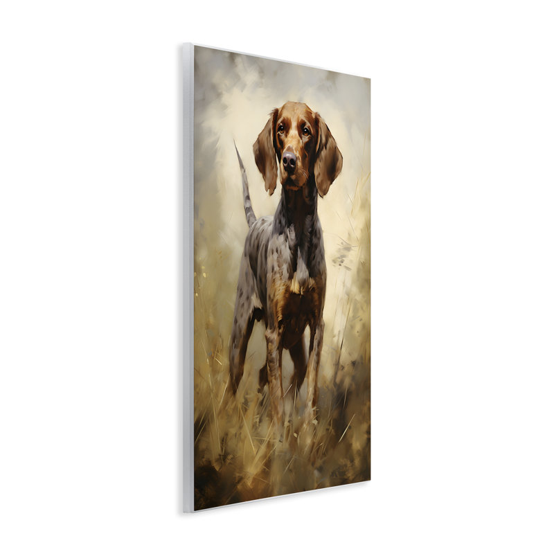 "Alerte, chien de chasse" par Petal Prints Design, H 15 po x l 10 po