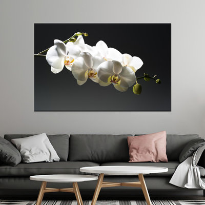 Art mural floral moderne: Toile imprimée avec un élégant motif d'orchidées, 1P
