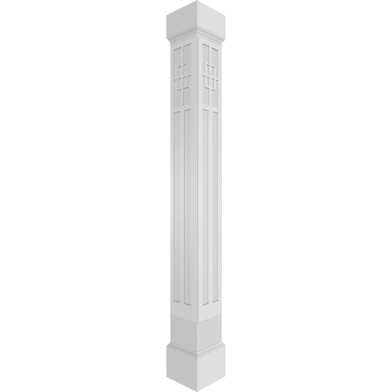Colonne carrée de style mission San Antonio de Craftsman, H 96 po x l 11,625 po x P 11,625 po
