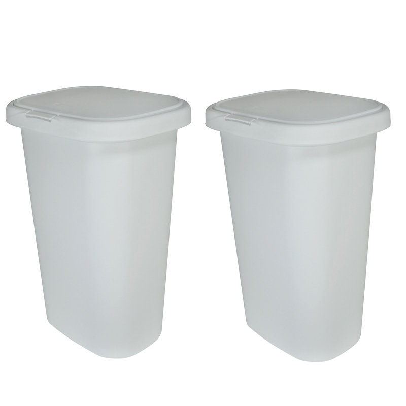 Plastic Manual Lift Kitchen Trash Can - 13 Gallons