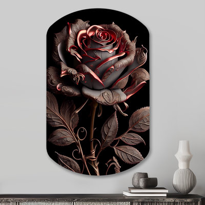 Gianni - Floral Cylinder Shape Assymterical Metal Wall Art