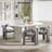 62.9inch Modern Oval Dining Table Set-672256087-672256081-675800087