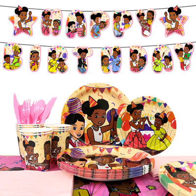Ensemble de décorations de fête d'anniversaire pour enfants Gracie, 114 pièces Gracie