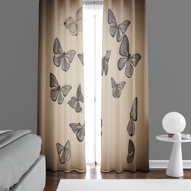 Diflumera Semi Sheer Curtain Pair, 20" W x 52" L