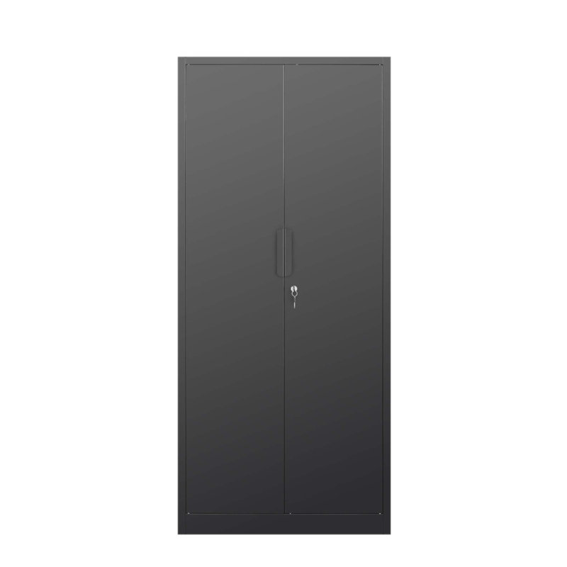70-Inch Heavy-Duty Steel File Cabinet With Lock, 4 Adjustable Shelves For Legal And Letter Size Documents, Black