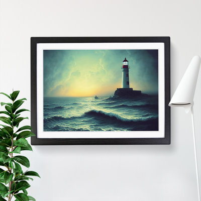 Dreamlike Lighthouse Sunrise - Single Picture Frame Print
