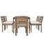 Ensemble de 7 pièces d'extérieur en bois d'acacia avec coussins Jovira