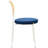 Charlotta Modern Cane Rattan Dining Chair, Boho Wicker Side Chair with Velvet Round Cushion Seat, Mid-Century Accent Seating with White Metal Legs-2101938388-2083698791
