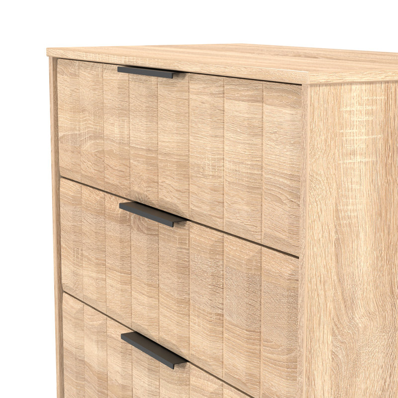 New York 4 Drawer Deep Chest in Kashmir Matt (Ready Assembled), Brown