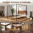 Dormal Full Size Solid Wood Canopy Bed Frame With Slatted Base - Pine & MDF-1574416575