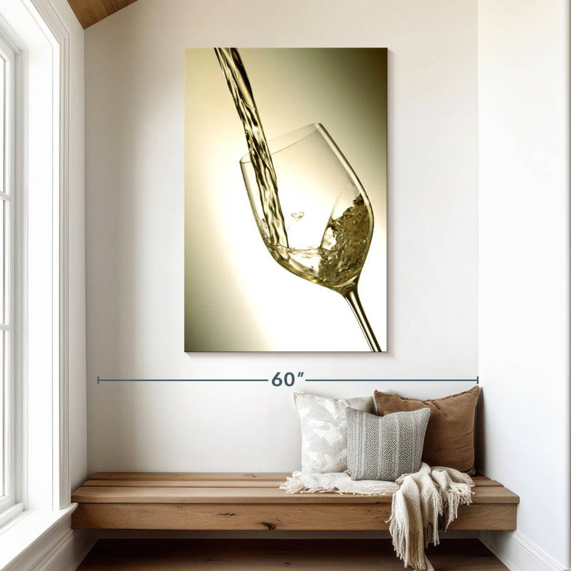 Yarlin White Wine Flow, 48" H x 32" W