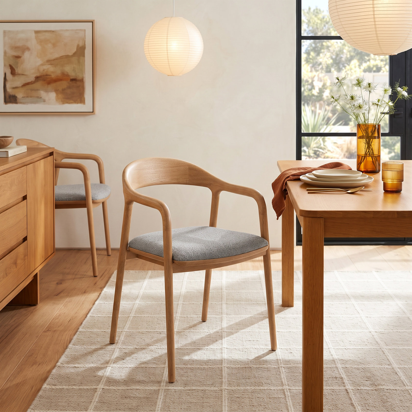 Alejandro Dining Chair, Light Brown