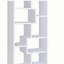 Bibliothèque géométrique blanche à 8 tablettes-1526928494
