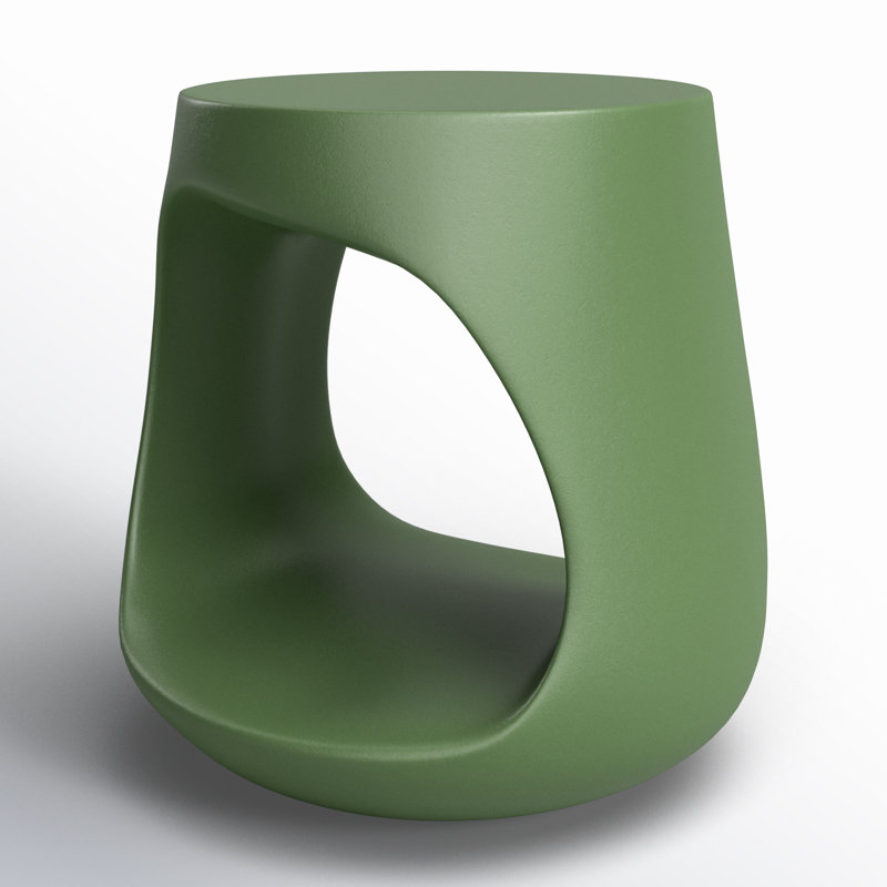 Cyclade 18'' Stone Outdoor Side Table