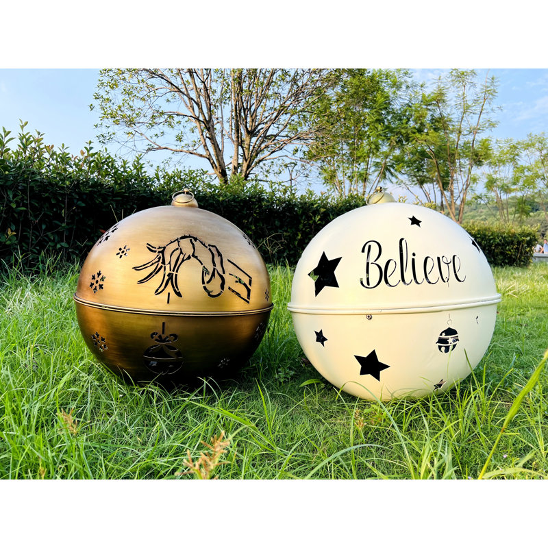 Jingle Bell 19 pièces 19,69 po, Blanc / Doré