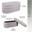 Banc avec rangement en velours taupe