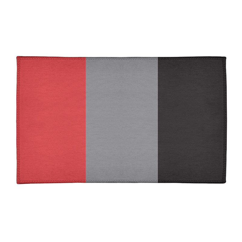 Rouge tissé à plat, Rectangle 3 pi x 5 pi
