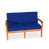 Coussin bleu marine / finition naturelle