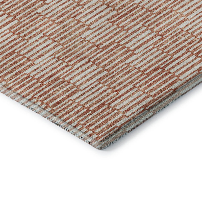 Tapis saumon Prisco lavable à la machine de qualité supérieure, Rectangle 9 pi x 12 pi