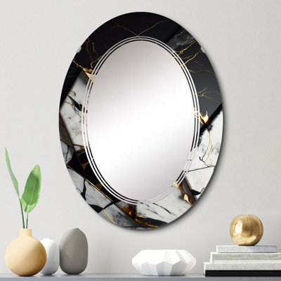 Miroir mural abstrait en marbre Prciosa